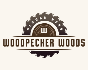 Wood Sawmill Blade logo design