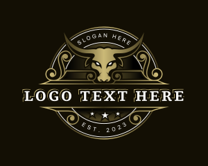 Cow - Bull Horn Bufallo logo design