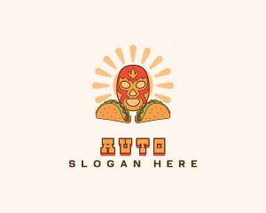 Mexican Mask Taco Logo