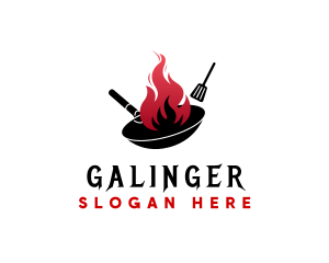 Nasi Lemak - Wok Flame Cooking logo design