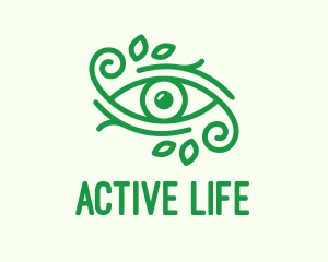 Vision - Green Nature Eye logo design