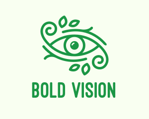 Green Nature Eye  logo design