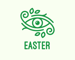 Ophthalmologist - Green Nature Eye logo design