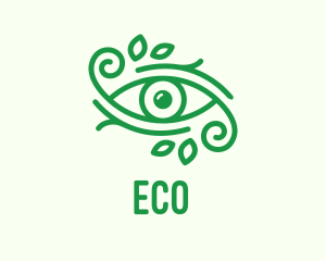 Contact Lens - Green Nature Eye logo design
