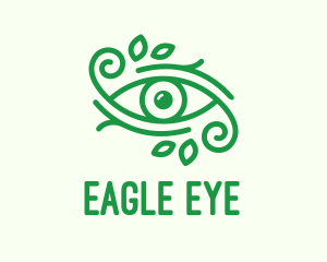 Green Nature Eye  logo design