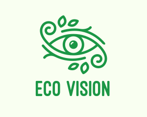 Green Nature Eye  logo design