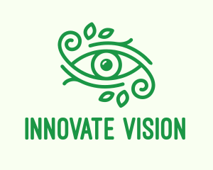 Green Nature Eye  logo design