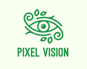 Green Nature Eye  logo design