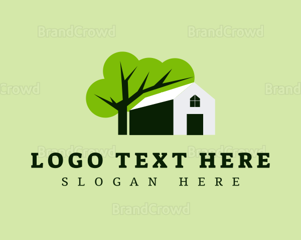 Tree Modern House Logo