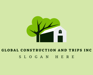 Tree Modern House Logo