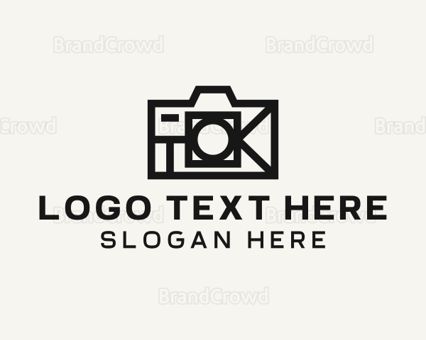 Retro Geometric Camera Logo