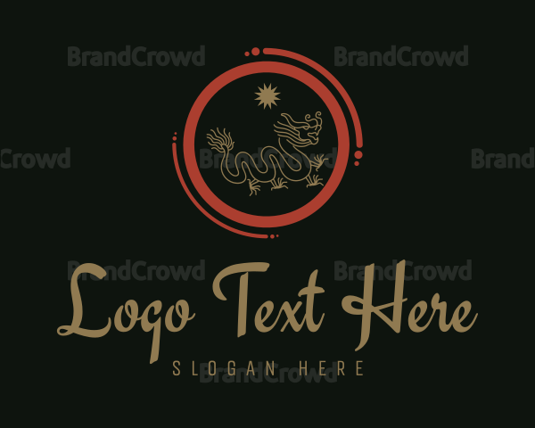 Traditional Dragon Business Logo