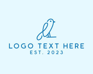 Loop - Blue Bird Monoline logo design