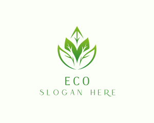 Eco leaves Farming logo design