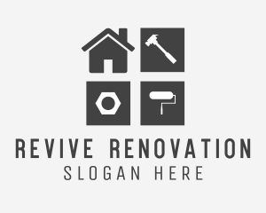 Renovation - Building Renovation Tools logo design