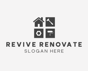 Renovate - Building Renovation Tools logo design