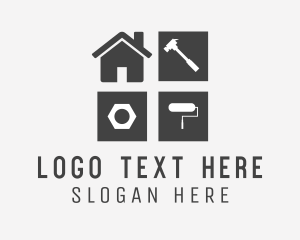 Masonry - Home Renovation Tools logo design