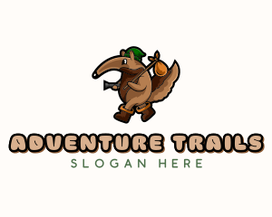 Camping Adventure Anteater logo design