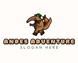 Camping Adventure Anteater logo design