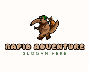 Camping Adventure Anteater logo design