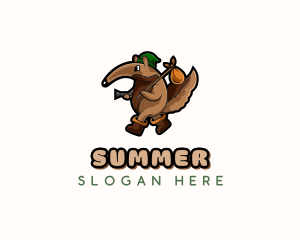 Camping Adventure Anteater logo design