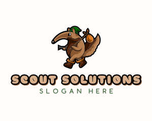 Scout - Camping Adventure Anteater logo design