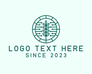 Crops - Plant Botany Tech logo design