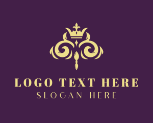 Heraldry - Elegant Regal Crown logo design