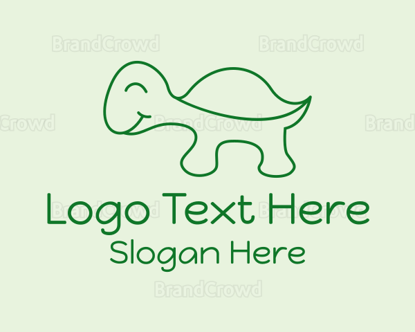Happy Turtle Cartoon Logo