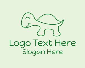Turtle - Happy Turtle Cartoon logo design
