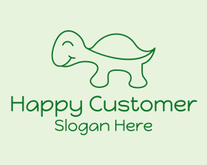 Happy Turtle Cartoon logo design