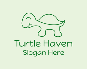 Happy Turtle Cartoon logo design