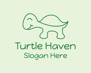 Turtle - Happy Turtle Cartoon logo design