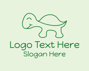 Happy Turtle Cartoon Logo