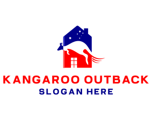 Australian Kangaroo House logo design