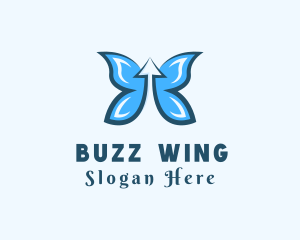 Arrow Butterfly Insect logo design