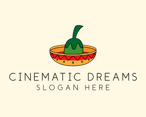 Chili Mexican Sombrero  logo design