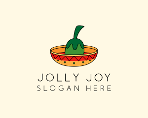 Chili Mexican Sombrero  logo design