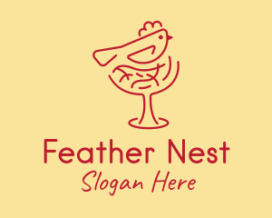 Fancy Crest Bird  logo design