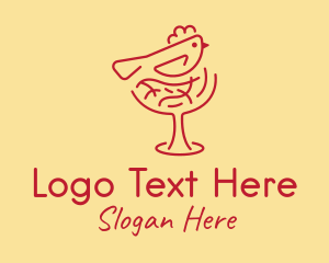 Organic Products - Fancy Crest Bird logo design