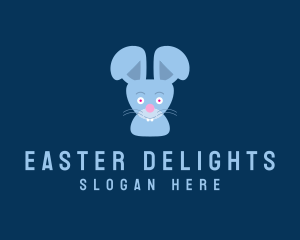 Cute Happy Bunny logo design