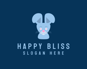 Cute Happy Bunny logo design