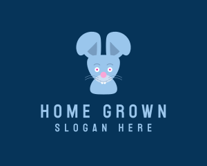 Domestic - Cute Happy Bunny logo design