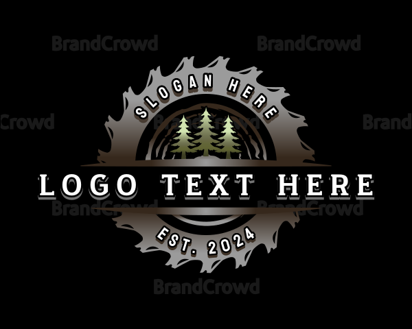 Sawmill Tree Woodcutter Logo