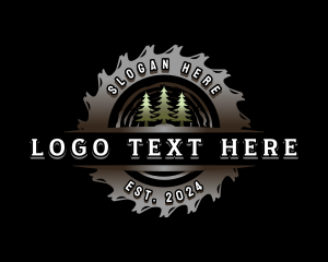Woodcutter - Sawmill Tree Woodcutter logo design