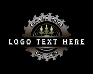 Carpenter - Sawmill Tree Woodcutter logo design