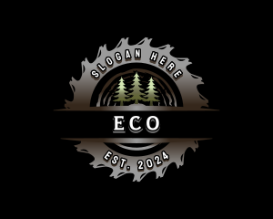 Sawmill Tree Woodcutter Logo
