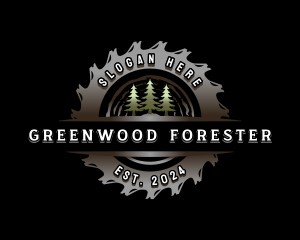 Sawmill Tree Woodcutter logo design