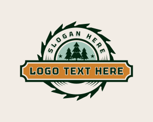 Logging - Wood Cutter Sawmill logo design