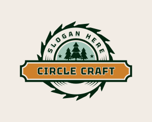 Wood Cutter Sawmill logo design